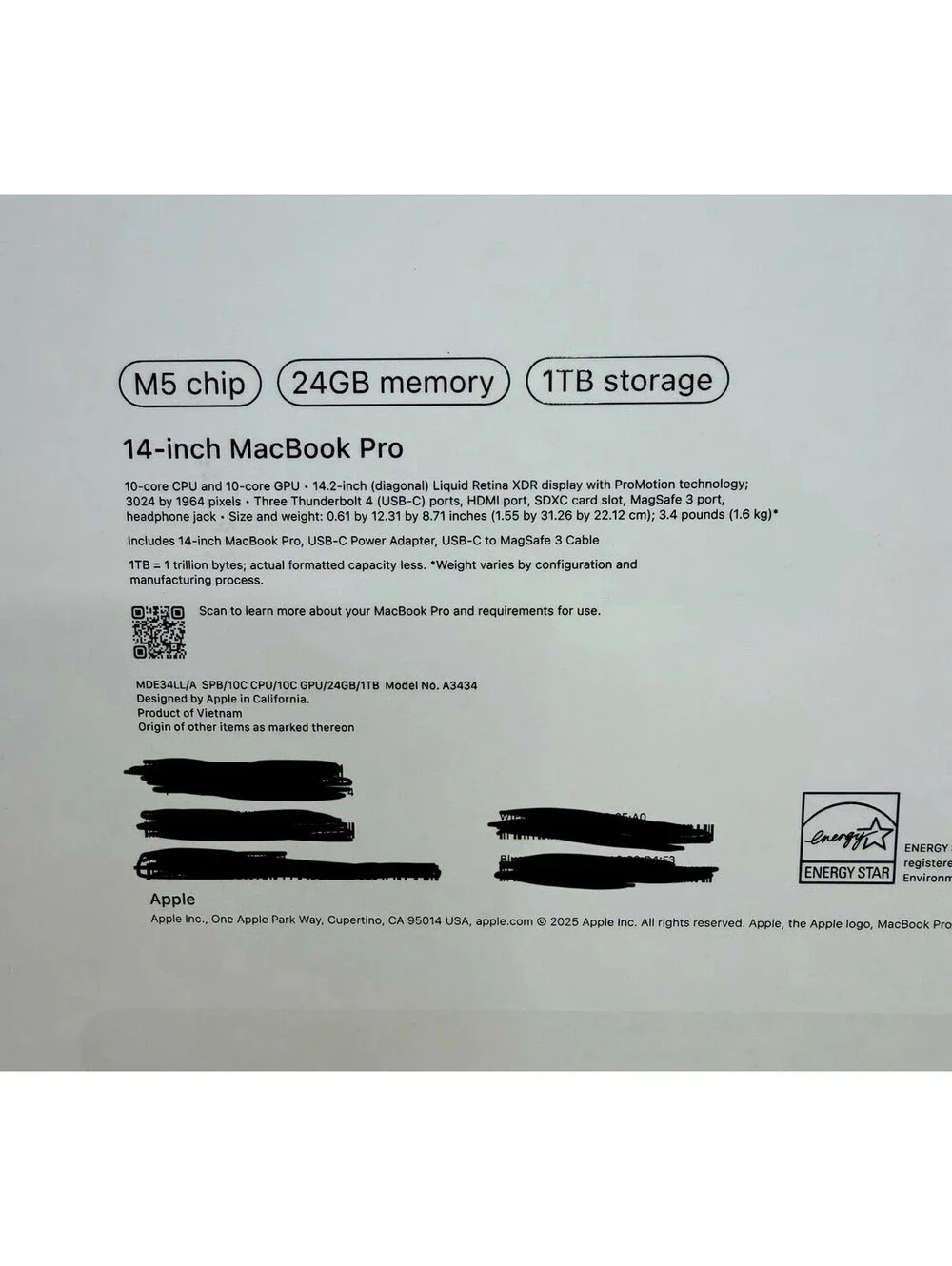 EMPTY BOX Apple MacBook Pro 14